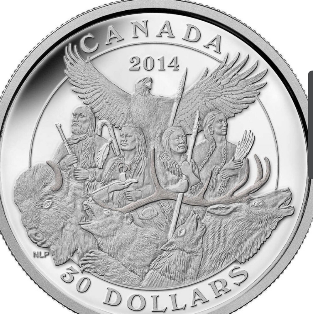 2014 RCM $30 Canadian Monuments: National Aboriginal Veterans Monument Coin